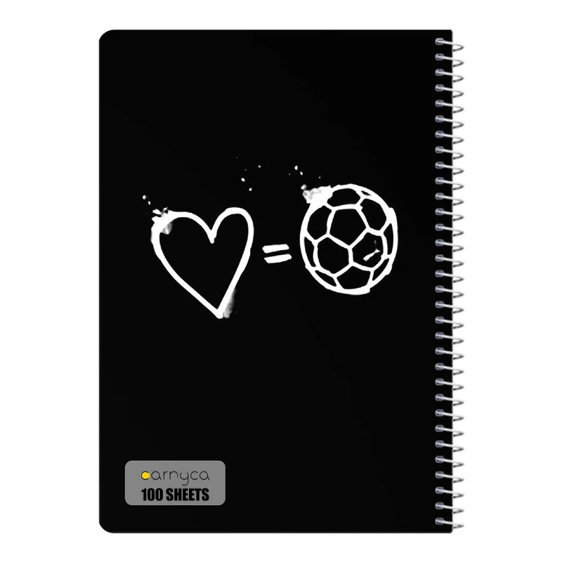 دفتر مشق 100 برگ سیمی کارنیکا طرح عاشق فوتبال Football Lover کد 65909