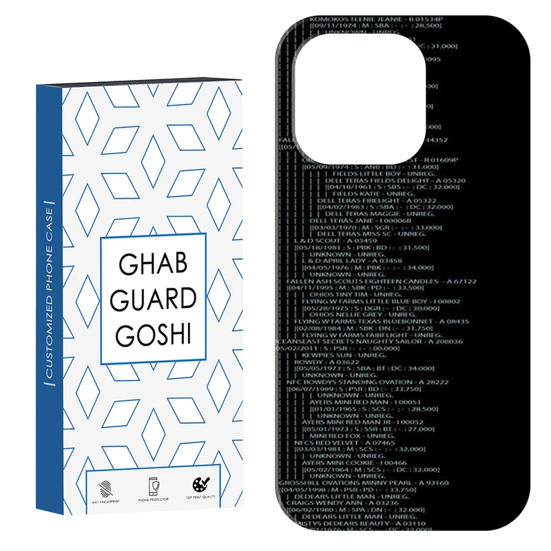 کاور قاب گارد گوشی طرح برنامه نویس کد Dimo-448 مناسب برای گوشی موبایل اپل IPHONE 15 PRO MAX   