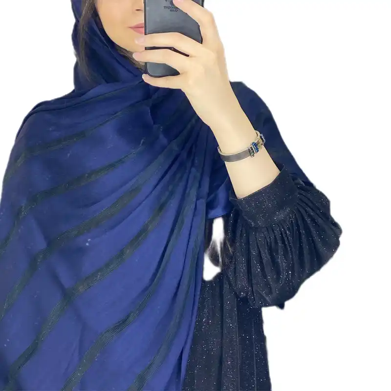 شال زنانه مدل ابریشم میله ای