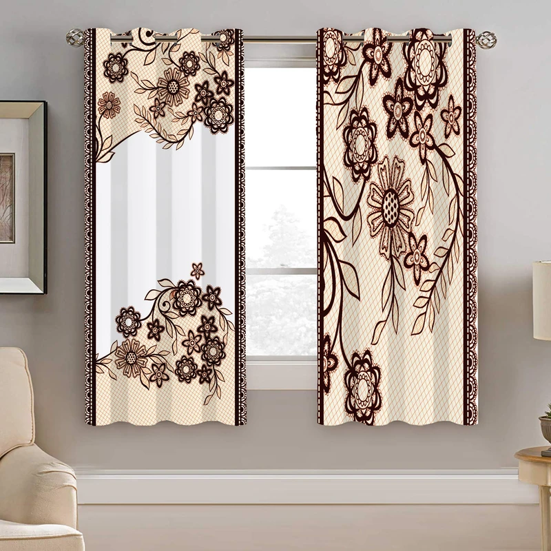 پرده نیروانا طرح گل مدل هازان کد 8949 سایز 140×200 سانتی متر