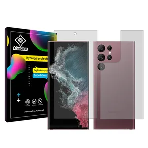 Arka Glass Tough model transparent screen protector suitable for Samsung Galaxy S22 Ultra 5G Mobile phone Along with the phone back protector