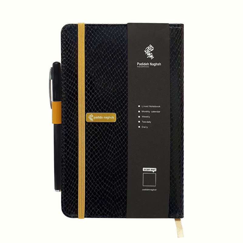 دفتر یادداشت پدیده نقش مدل چرمی درنا به همراه خودکار