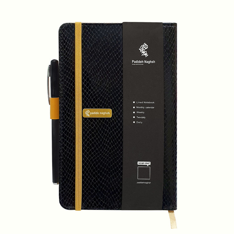 دفتر یادداشت پدیده نقش مدل چرمی درنا به همراه خودکار