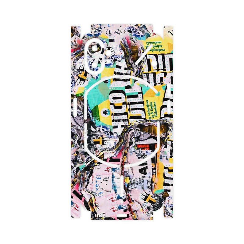 برچسب پوششی ماهوت مدل Collage of Teared Paper-FullSkin مناسب برای گوشی موبایل ناتینگ Phone 1