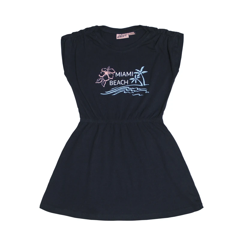 پیراهن بدون آستین یقه گرد دخترانه مدل KM30