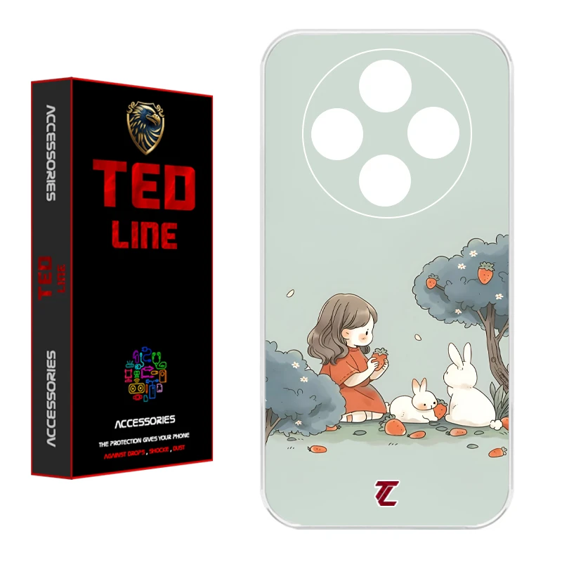 کاور تدلاین طرح دختر و خرگوش کد 1228 مناسب برای گوشی موبایل شیائومی Redmi 14C / Poco C75