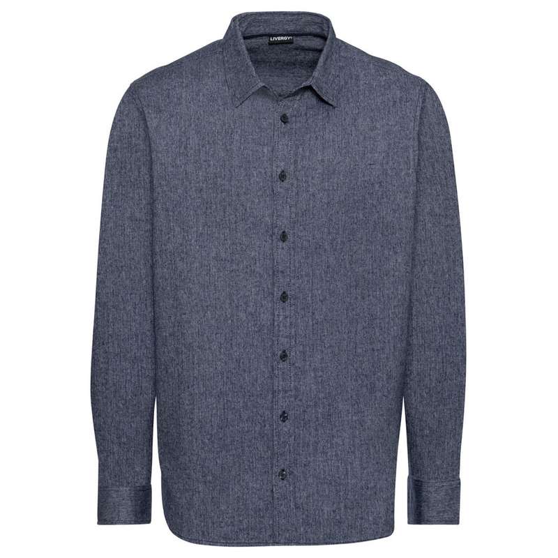 پیراهن آستین بلند مردانه لیورجی مدل ملانژ کد LuxSeries2022Gr