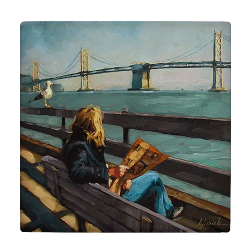 زیر لیوانی طرح زن و روزنامه کد    3603679_1473