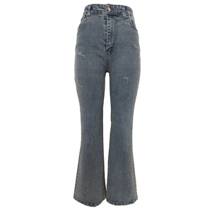 شلوار جین دم پا گشاد زنانه مدل کد 201221