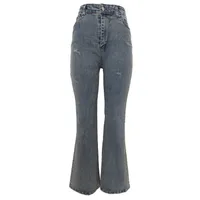 شلوار جین دم پا گشاد زنانه مدل کد 201221