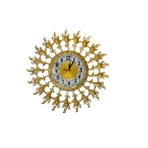 ساعت دیواری برنجی مدل گل