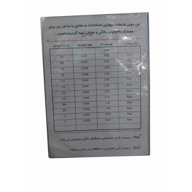 لوله موئی دماوند مدل 1HP بلو