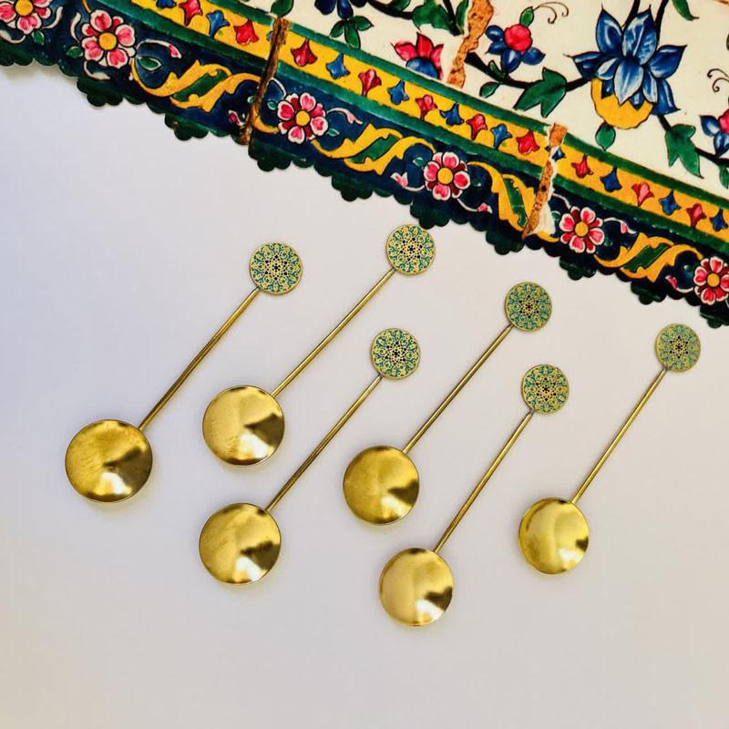 قاشق برنجی مدل گرد کد ZH404.2 