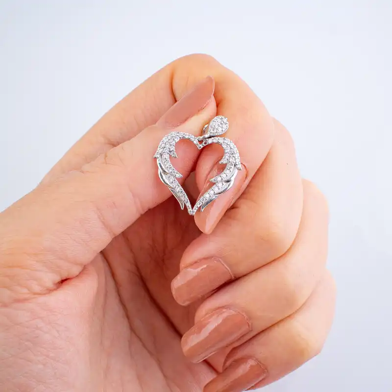 آویز گردنبند نقره زنانه مدل AMT_M034