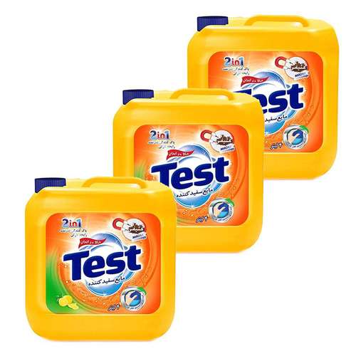 مایع سفید کننده لباس تست مدل Lemon حجم 4000 میلی لیتر مجموعه 3 عددی