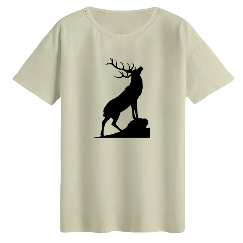 تی‌شرت لانگ آستین کوتاه زنانه مدل گوزن کد۵