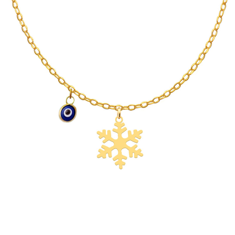 گردنبند طلا 18عیار دخترانه کرابو طرح دونه برف مدل Kr11027 گردنبند طلا 18عیار دخترانه کرابو طرح دونه برف مدل Kr11027