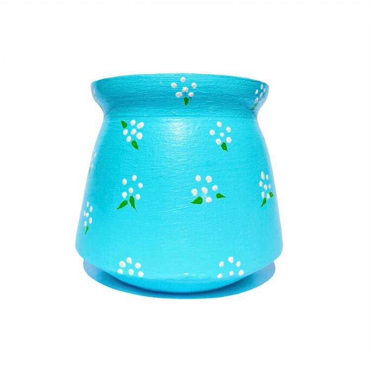 گلدان سفالی طرح گل یاس کد 011