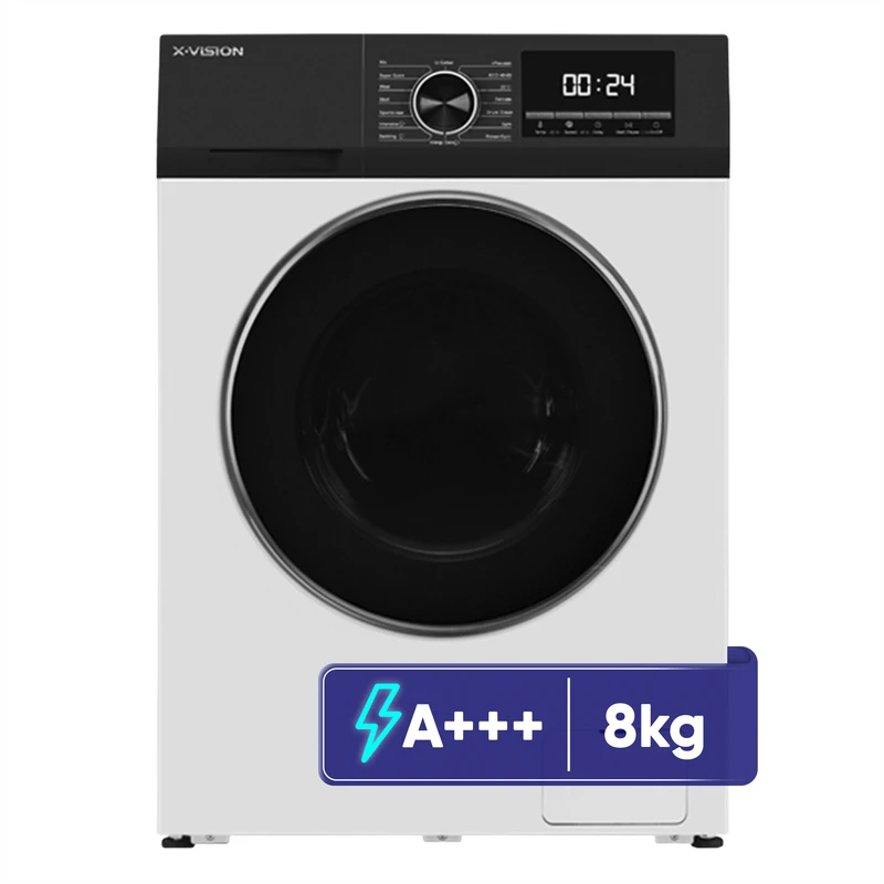 ماشین لباسشویی 8 کیلوگرم اتوماتیک ایکس ویژن مدل TP82-BWD