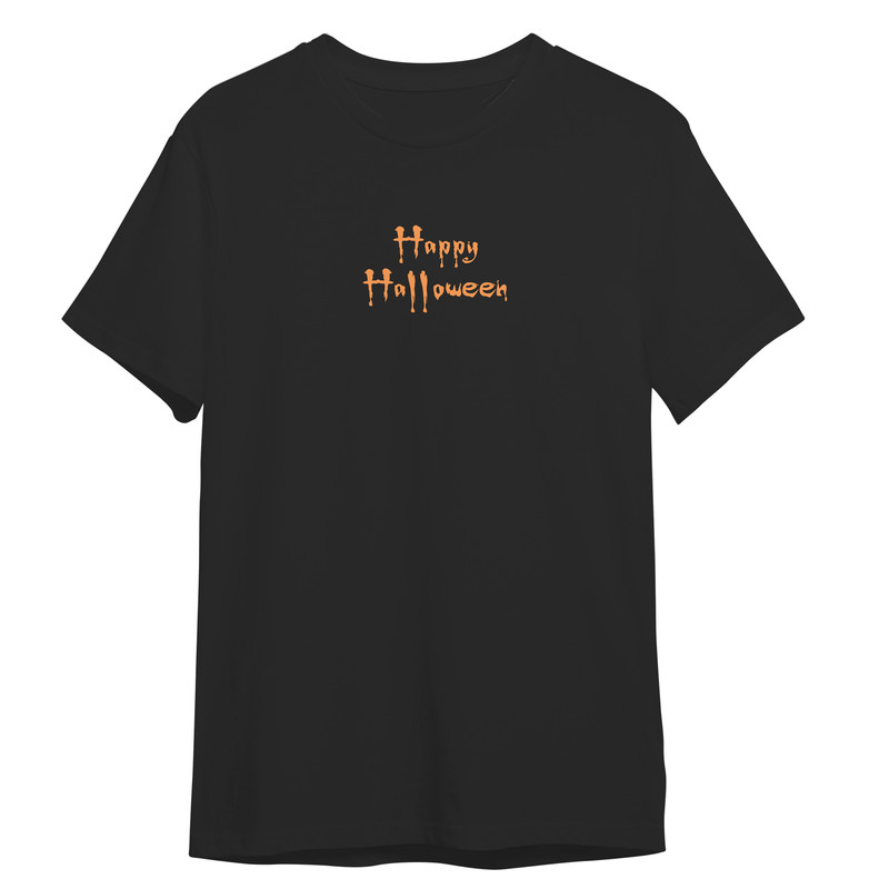 تی شرت آستین کوتاه زنانه مدل هالوین کد 0474 رنگ مشکی