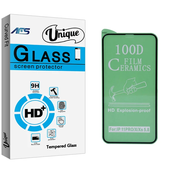 محافظ صفحه نمايش ای اف اس مدل Unique Glass مناسب براي گوشي موبايل اپل iphone x/11pro