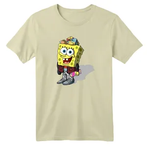 تی شرت آستین کوتاه بچگانه مدل باب اسفنجی کد 5 رنگ کرم