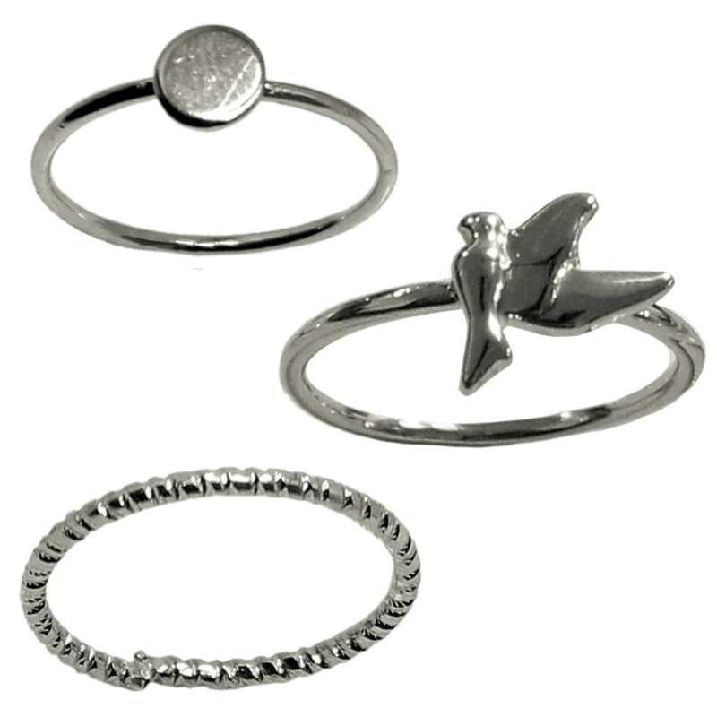 بند انگشتی زنانه کد RKH_1302 مجموعه 3 عددی