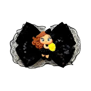 گیره مو دخترانه مدل پاپیون پولکی