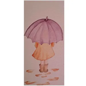 کارت پستال مدل آبرنگ طرح فانتزی کد 04