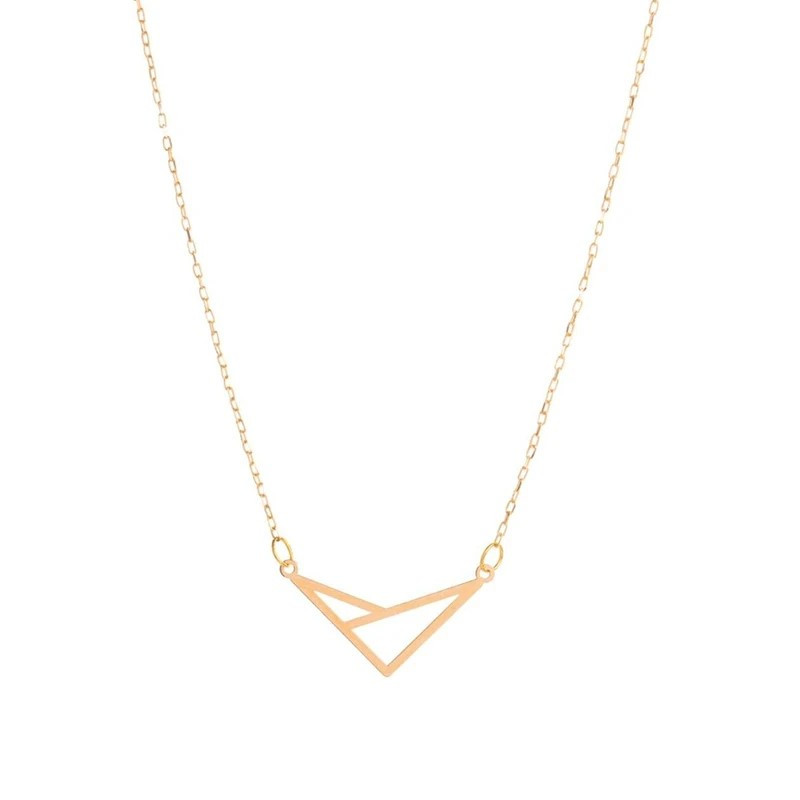 گردنبند طلا 18 عیار زنانه نیکان گلد مدل قایق