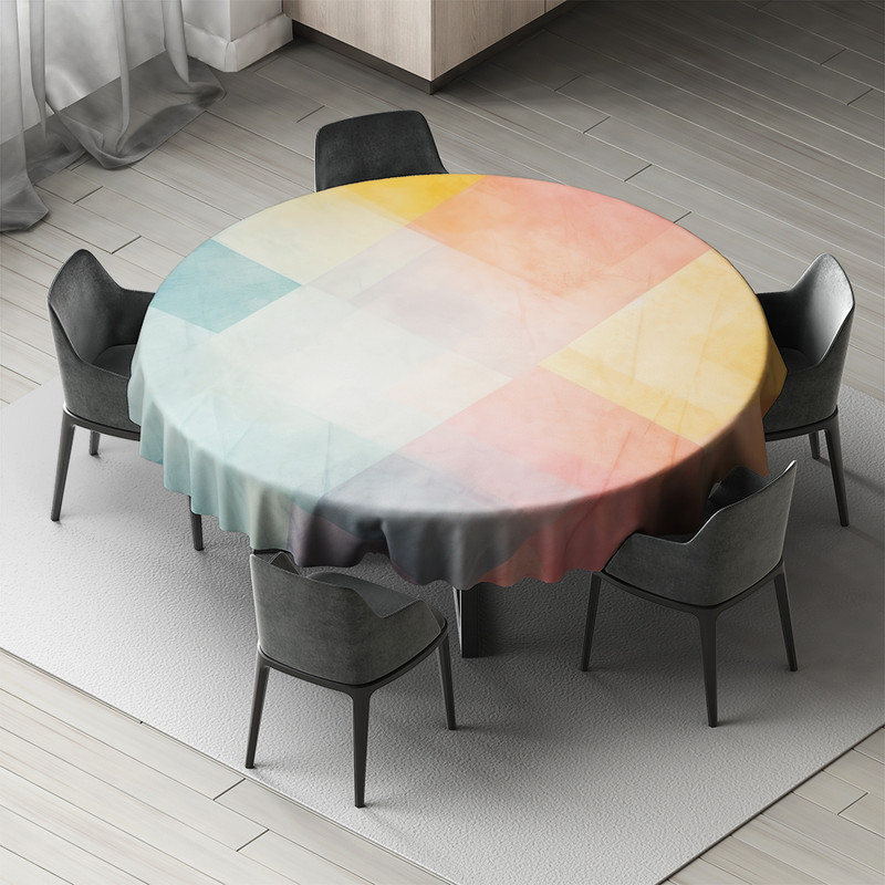 رومیزی طرح چهارخانه مدل D-0086