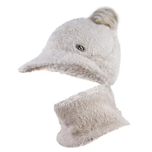 ست کلاه و شال گردن سام مدل پوم دار کد 540