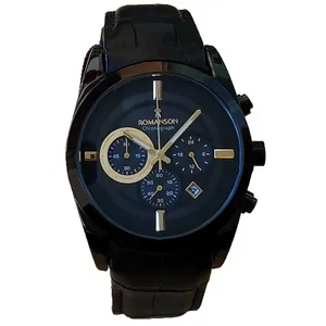 ساعت مچی عقربه‌ای مردانه رومانسون مدل بندچرمی کرنوگراف سه موتور کد 40 RC