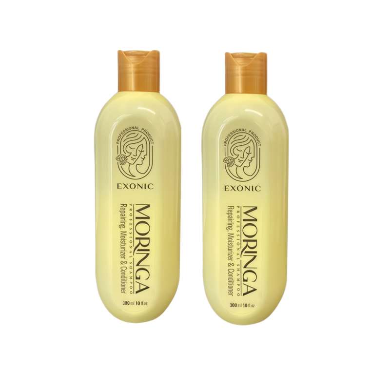 شامپو تقویت کننده مو اکسونیک مدل روغن مورینگا حجم 300 میلی لیتر مجموعه 2 عددی