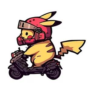 برچسب بدنه موتور سیکلت طرح پوکیمون yp کد 06