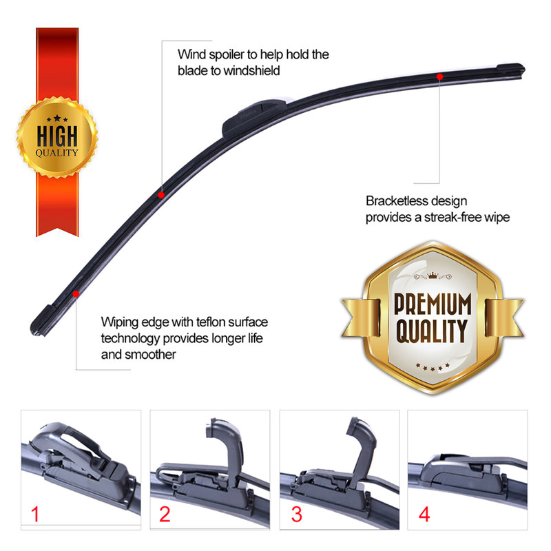 تیغه برف پاک‌کن رویال اسپرت مدل FLAT PRO مناسب برای جک J4 بسته 2 عددی