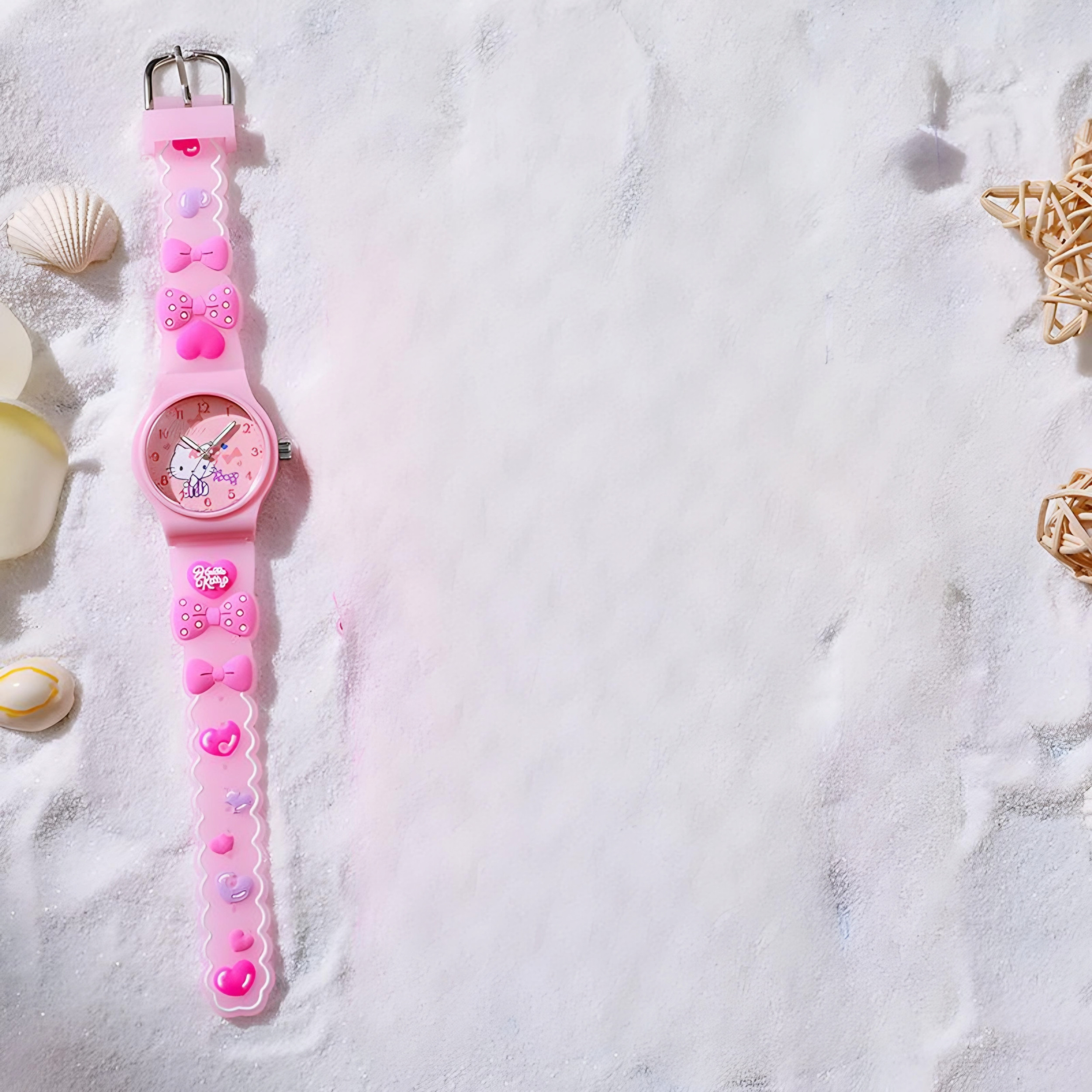 ساعت مچی عقربه ای دخترانه مدل بند سیلیکون آنتی آلرژی طرح کیتی ساعت مچی عقربه ای دخترانه مدل بند سیلیکون آنتی آلرژی طرح کیتی