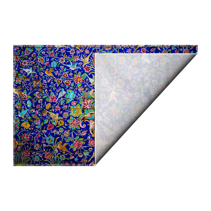 کاغذ کادو ترمه طراحان ایده مدل کاشی گل و مرغ کد trm515