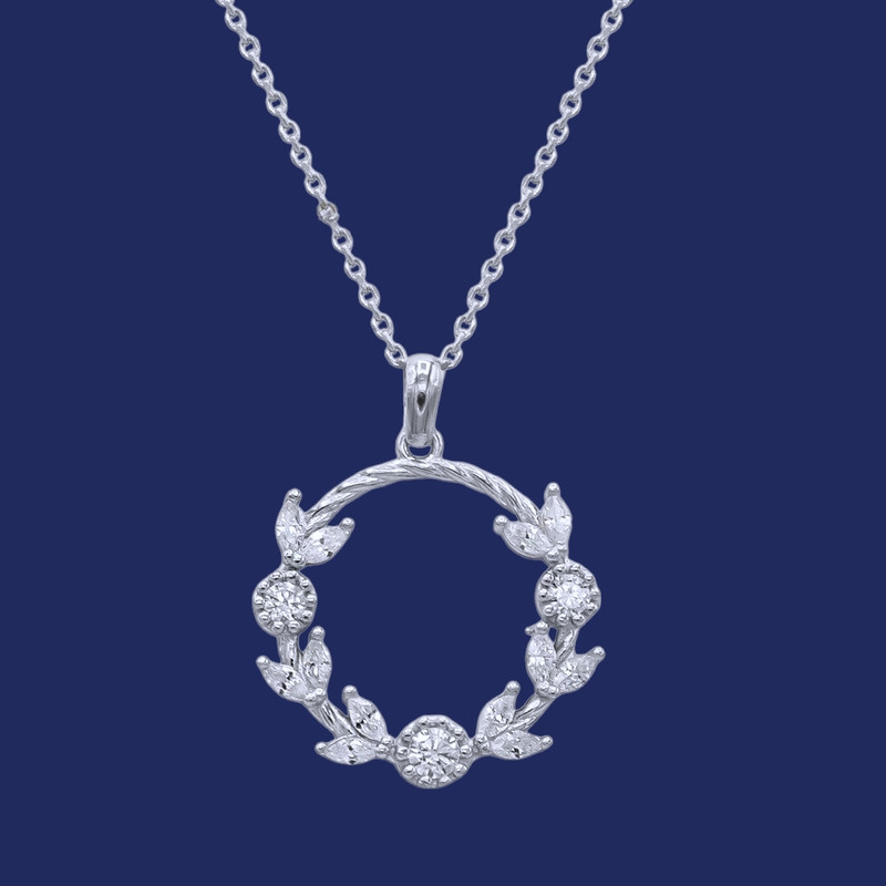 گردنبند نقره زنانه مدل گندم