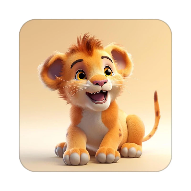 زیر لیوانی کاکتی طرح حیوانات کارتونی مدل mp27315