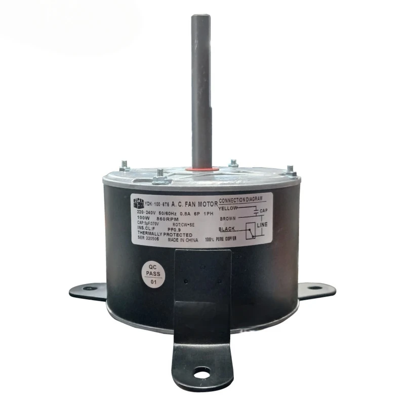 موتور فن کولرگازی مدل YDK-100-6T6 مناسب برای انواع کولر گازی