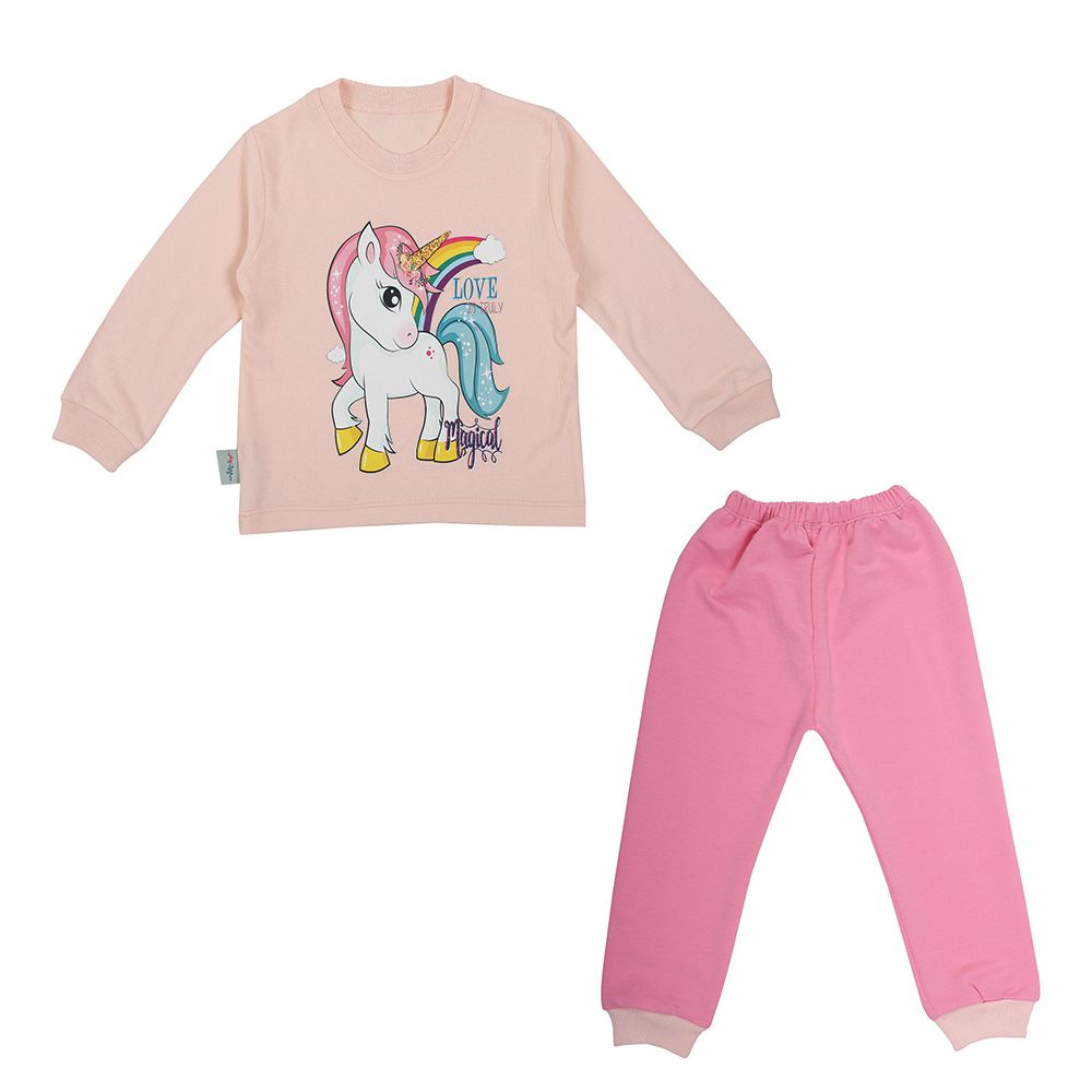 ست تی شرت آستین بلند و شلوار بچگانه سپیدپوش کد 1403112806 -  - 1