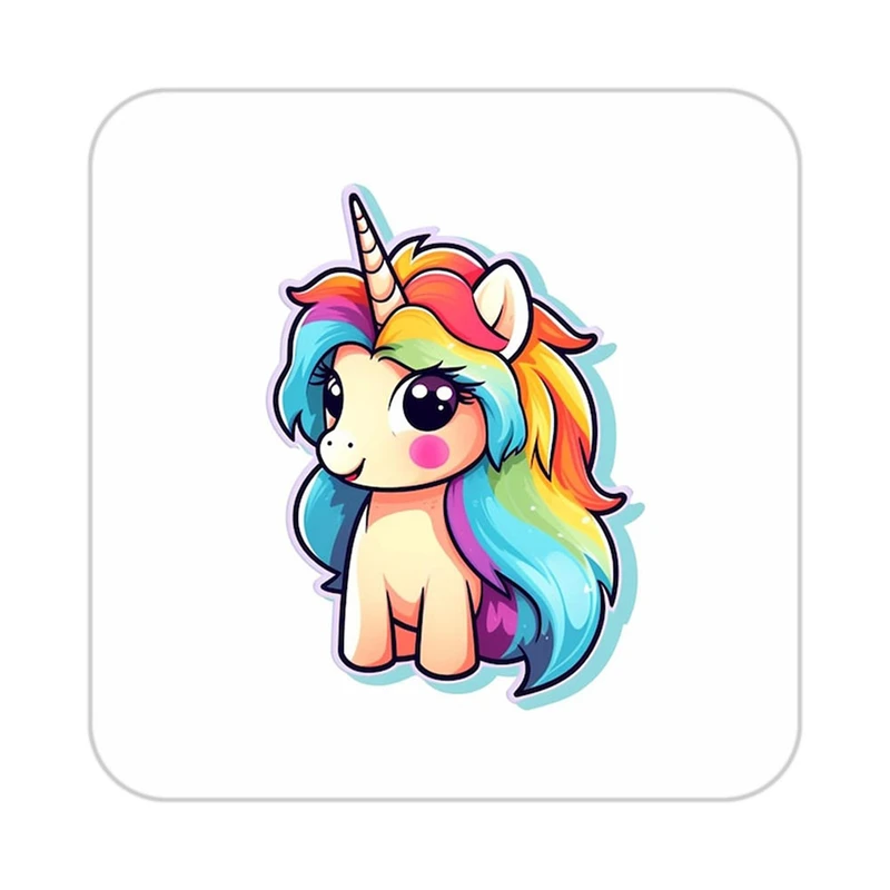 زیر لیوانی کاکتی طرح اسب تک شاخ و یونیکورن مدل mp29897