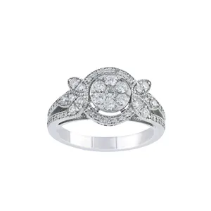 انگشتر طلا 18 عیار زنانه جواهری سروری مدل 11501