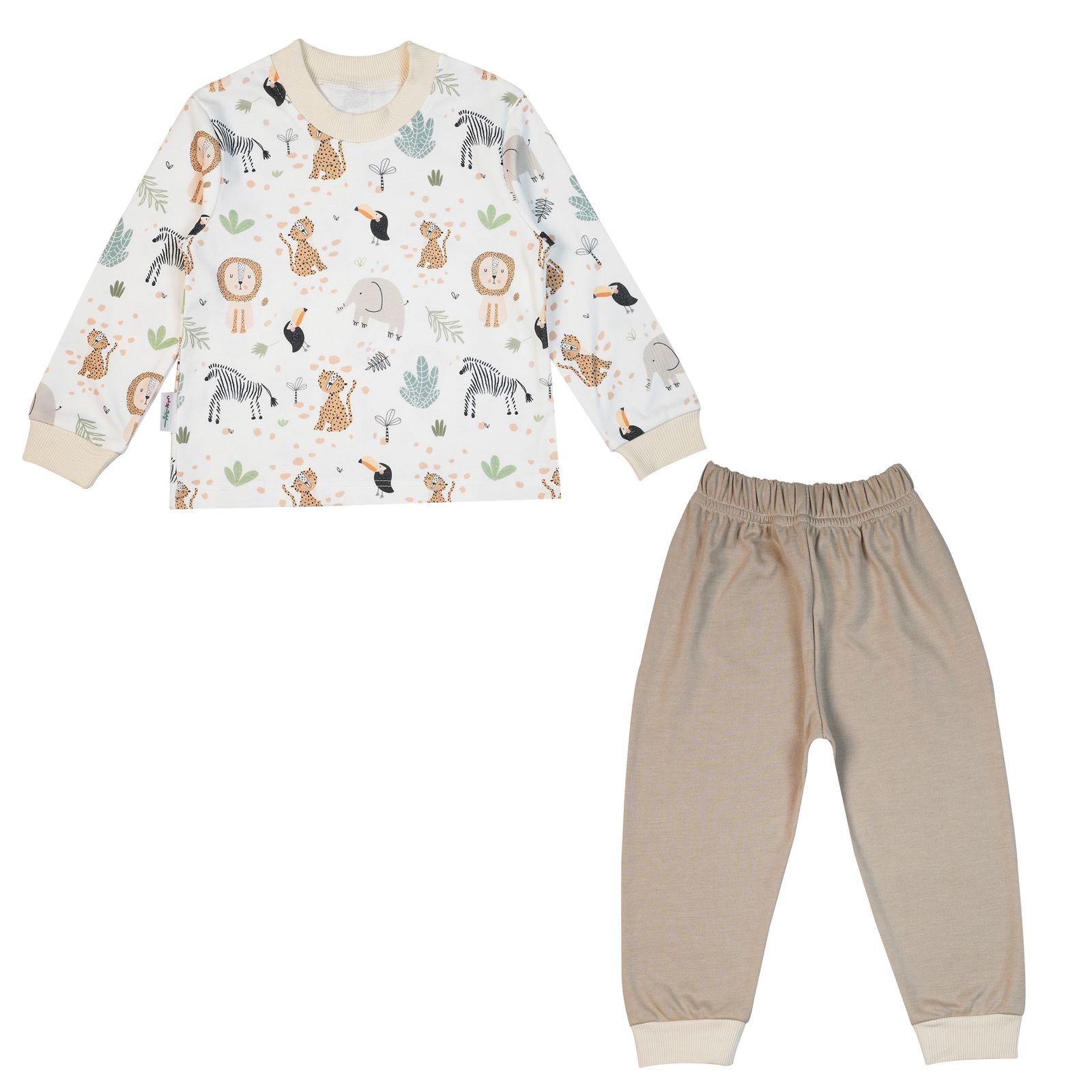 ست تی شرت آستین بلند و شلوار بچگانه سپیدپوش مدل کاکتوس کد 1404012902 -  - 1