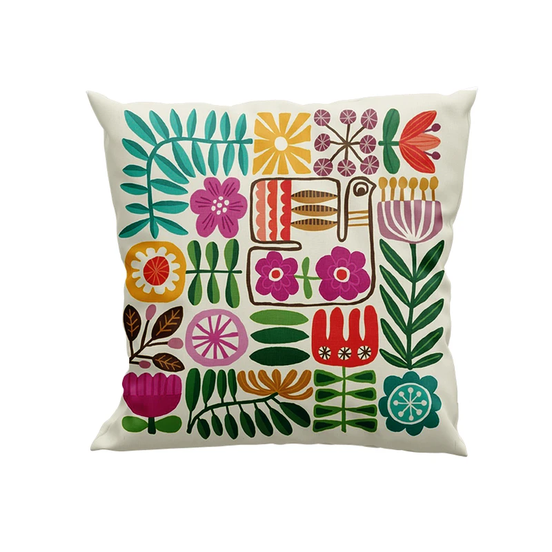 کوسن پاد آفرین مدل گل های فانتزی کد DKK1214