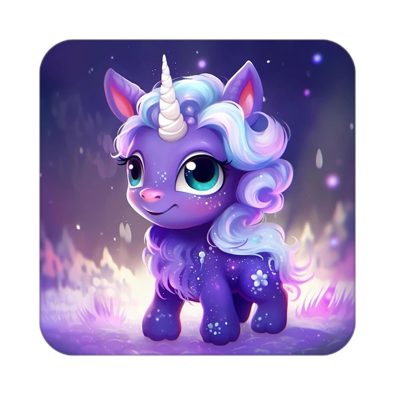 زیر لیوانی کاکتی طرح اسب تک شاخ و یونیکورن مدل mp29267