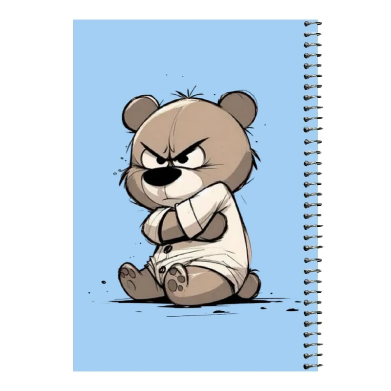 دفتر مشق 80 برگ اس جی مدل خرس عصبانی     
