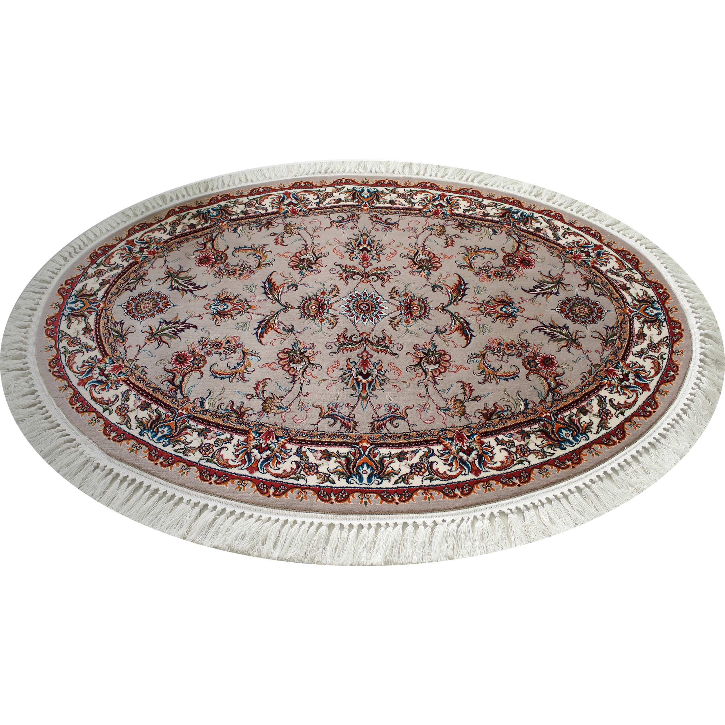 فرش ماشینی مدل بیضی طرح صبا زمینه فیلی