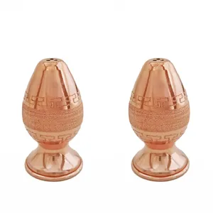 نمکدان مسی مدل تخم مرغی بسته 2 عددی